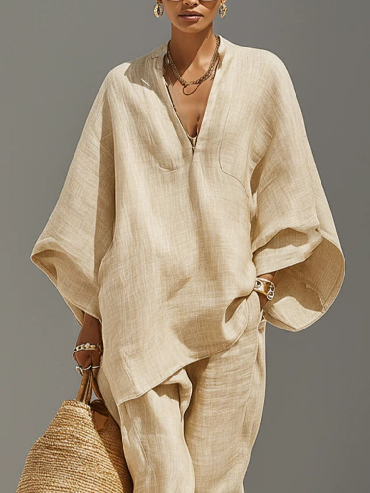 CONJUNTO ESTILO BOHO HOLGADO 2 PIEZAS