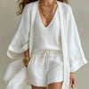 CONJUNTO CÁRDIGAN BLANCO HOLGADO - 3 PIEZAS