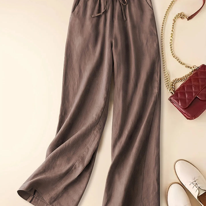 Tina - Pantalones de Lino Relax
