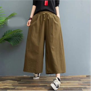 AMELINA – PANTALONES DE LINO PLISADOS COMFORT FIT