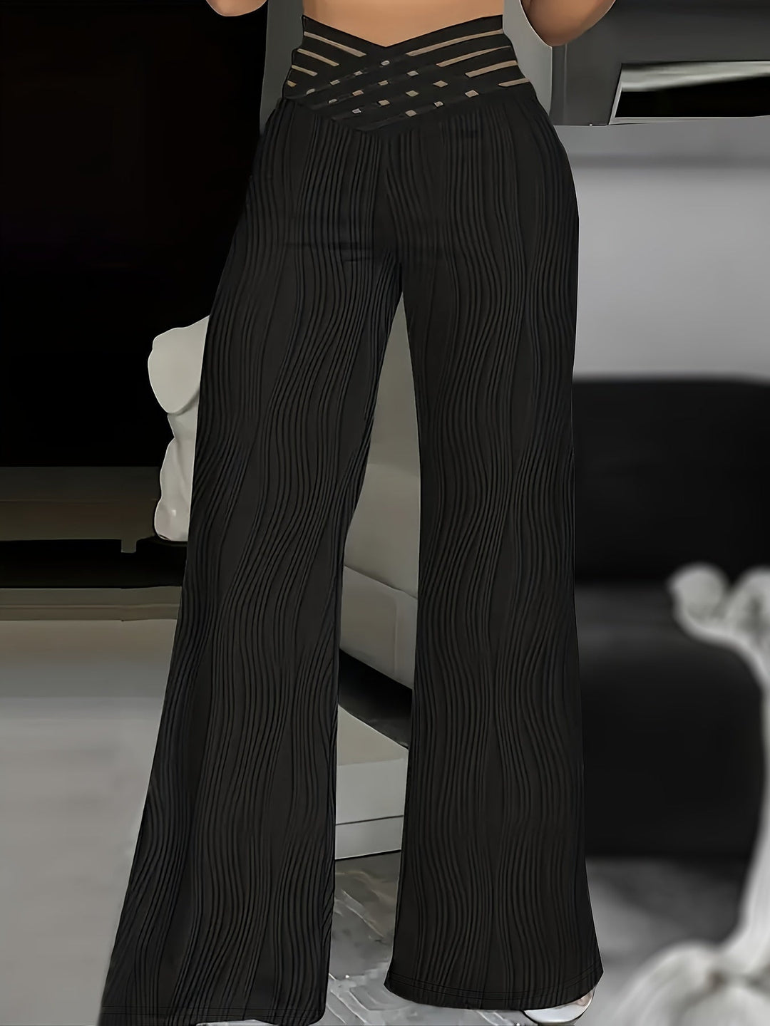Emma | Pantalones de Cintura Alta Crisscross