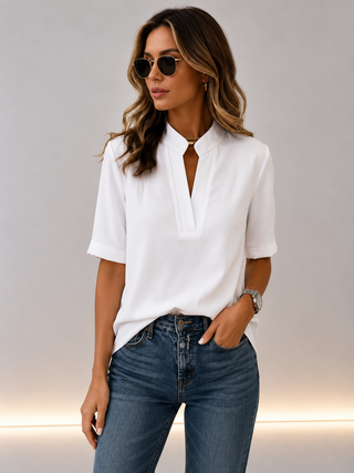 Alessia | Camisa de manga corta de corte holgado
