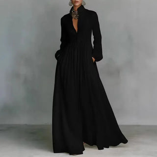Elisa | Vestido plisado de manga larga