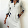 Lorena | Vestido tipo sudadera con cuello de cremallera