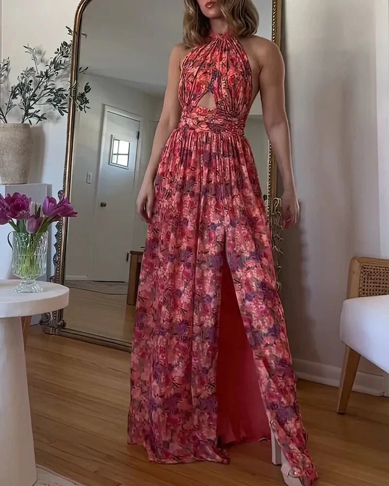 Luna | Vestido Maxi con Estampado de Flores