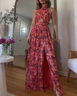 Luna | Vestido Maxi con Estampado de Flores