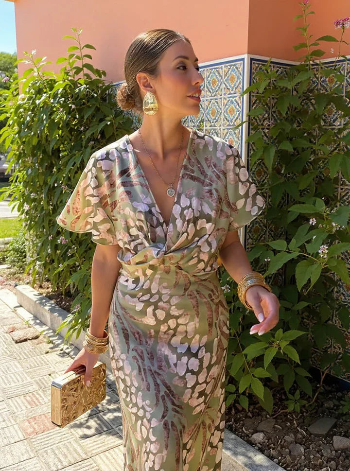 Clara™ | Copper Midi Dress