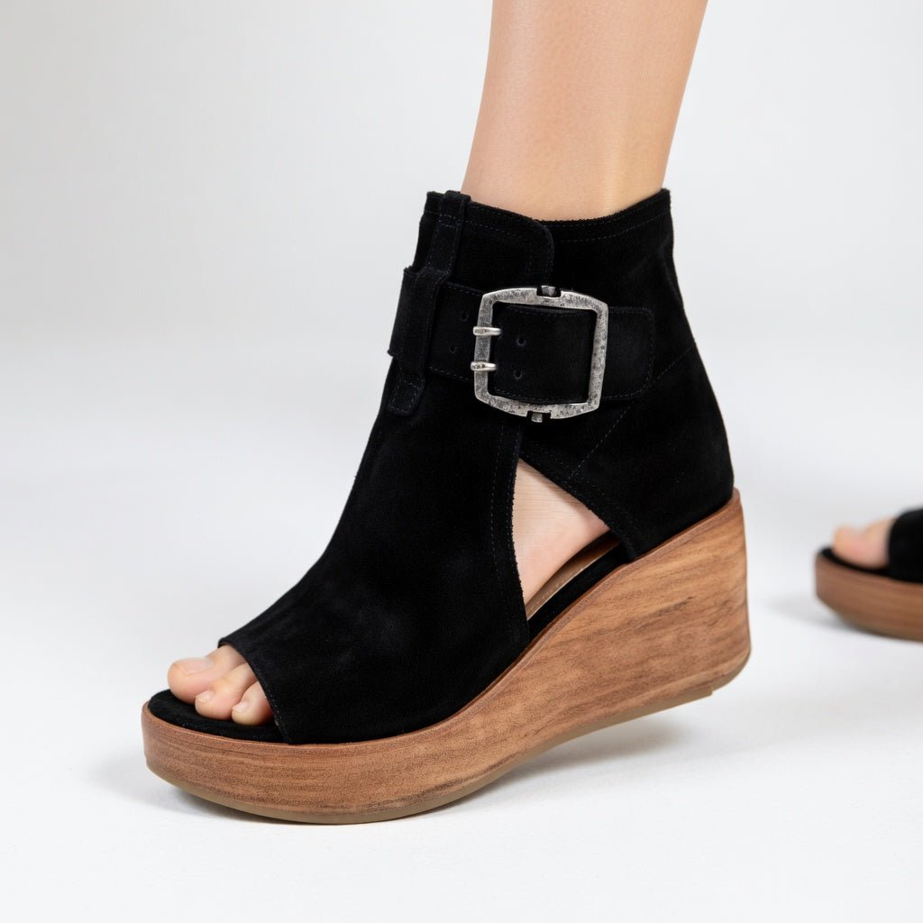 Noelia | Botines de cuña abiertos estilo moderno