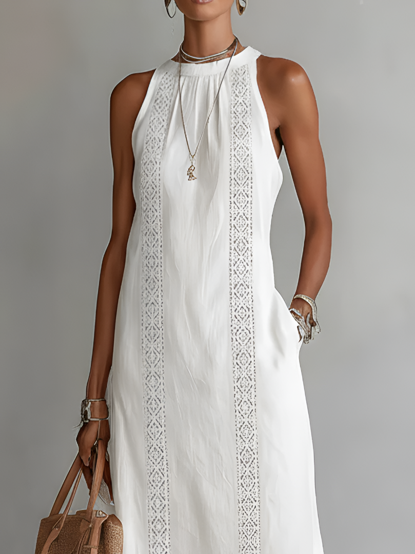 JIMENA | Vestido Midi de Textura Lino