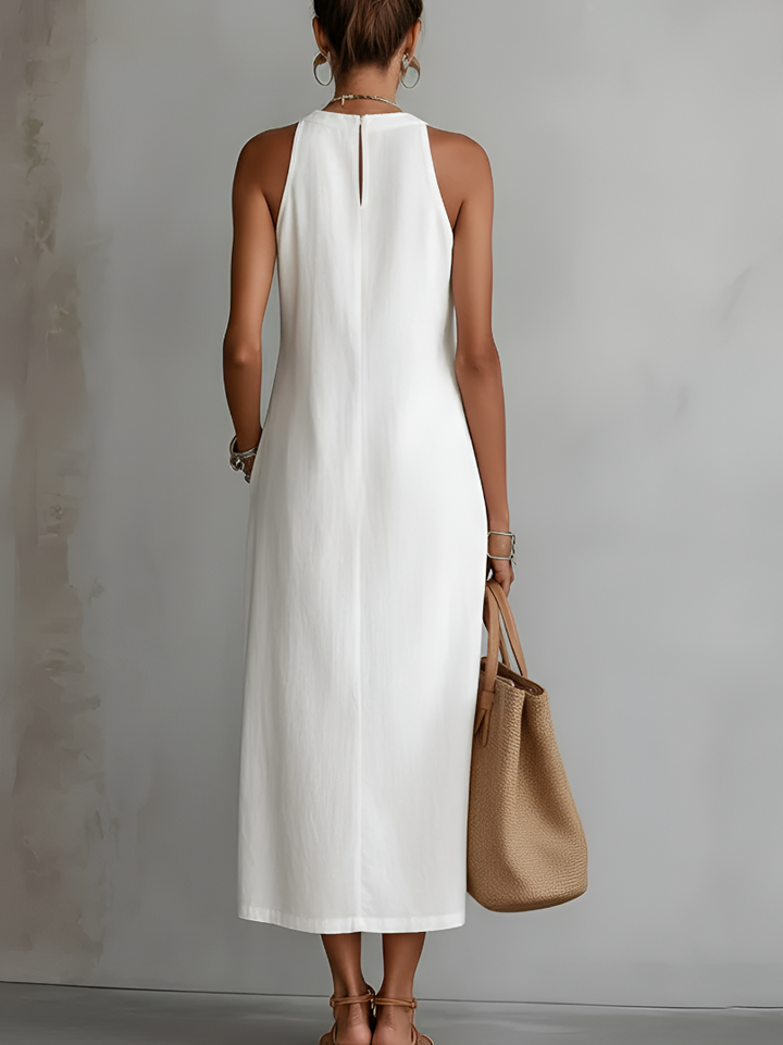 JIMENA | Vestido Midi de Textura Lino