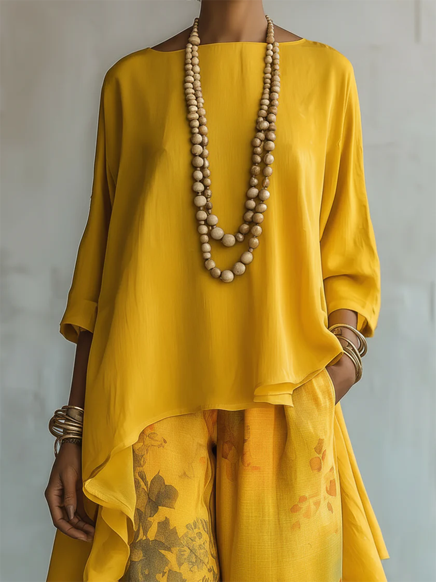 FLOR ™ | Conjunto Estampado Floral Artístico Elegante