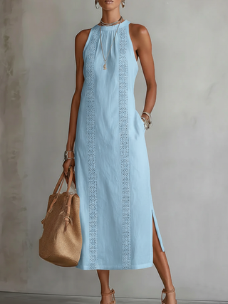 JIMENA | Vestido Midi de Textura Lino