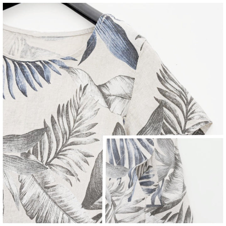 Vestido Elegante con Estampado Botánico