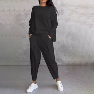 Elsa | Conjunto de 2 piezas con cuello redondo y pantalones