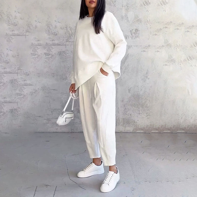 Elsa | Conjunto de 2 piezas con cuello redondo y pantalones