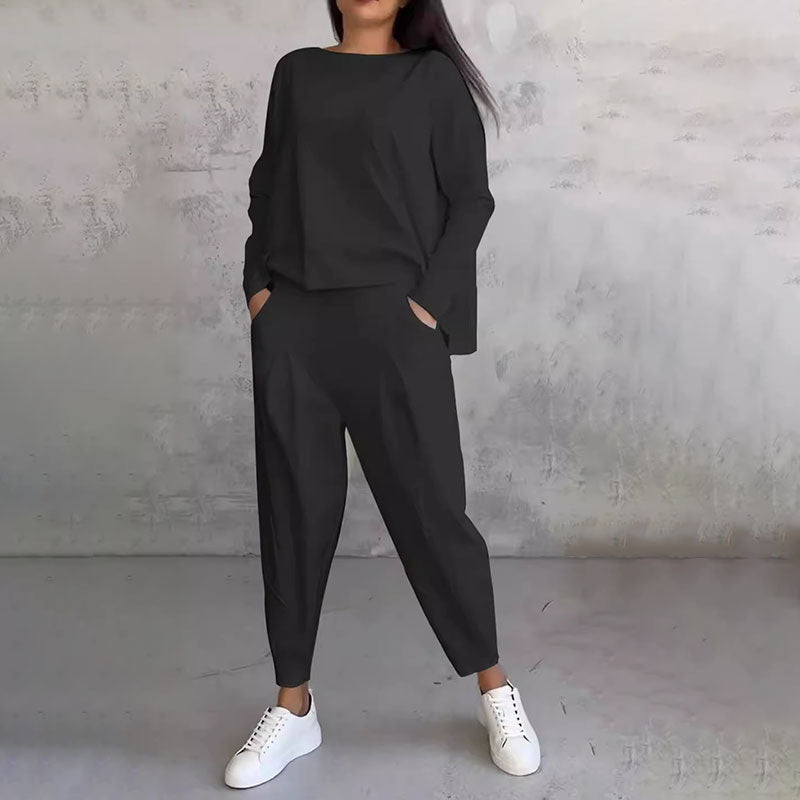 Elsa | Conjunto de 2 piezas con cuello redondo y pantalones