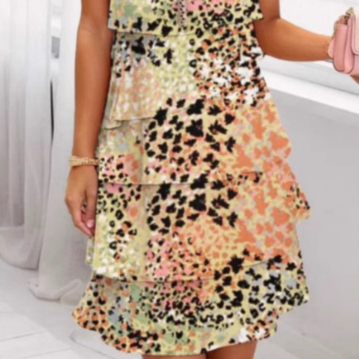 Valenza™ – Vestido elegante con un estampado sofisticado y un acabado refinado