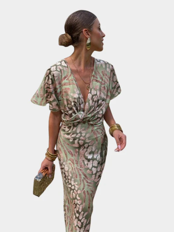 Clara™ | Copper Midi Dress