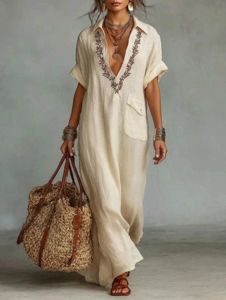 Marta | Vestido Maxi Bohemio con Diseño Floral